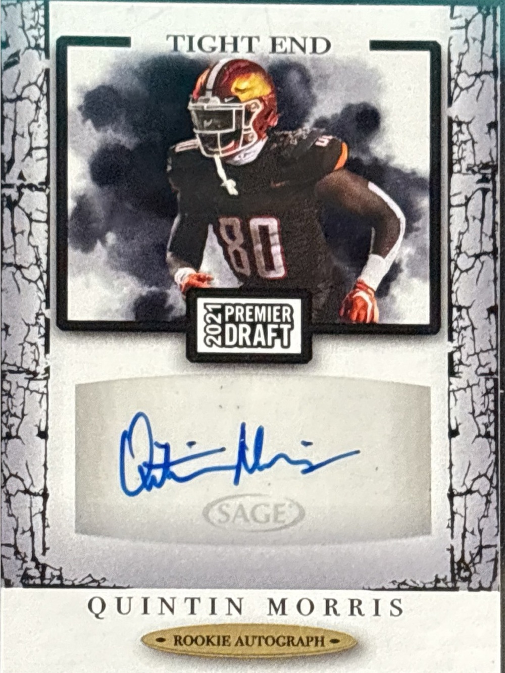 Sage Quintin Morris Rookie Autograph Card